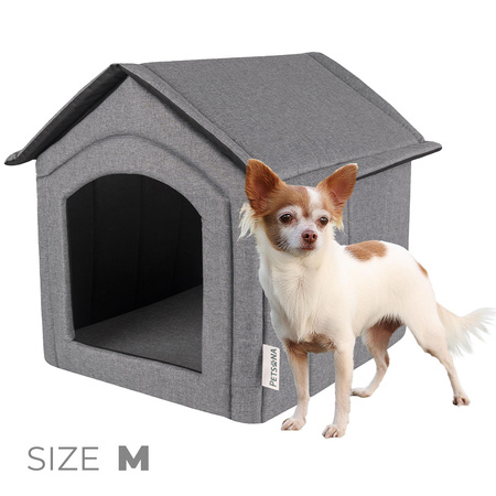 Petsona Haustierhütte Hundehütte Katzenhütte Hundebett für Drinnen Zubehör Für Haustiere, grau